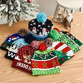 cheap Santa Hat &amp; Accessories-LED Christmas Hat Light Up Christmas Hat Unisex Knitted Beanie Holiday Hat Santa Claus Christmas Gifts Decoration