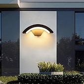 voordelige buiten wandlampen-buitenwandlamp 12w 24w boog moderne buitenwandlamp waterdicht ip65 stabiel op buiten zwarte wandlamp geschikt voor buitenveranda binnentuin badkamer slaapkamer ac85-265v
