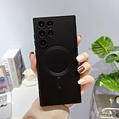 Недорогие Чехлы для Samsung-телефон Кейс для Назначение SSamsung Galaxy S24 S23 S22 S21 S20 Plus Ultra Кейс на заднюю панель С Магсейф Магнитный Однотонный ТПУ