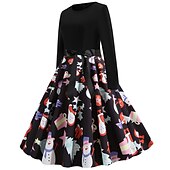 abordables Robe de fête de Noël-père Noël Robe de Noël Robe De Noël Fantaisie Femme Noël Nouvel an la veille de Noël 1950s Noël Adulte Soirée Noël Réveillon du nouvel an Robe