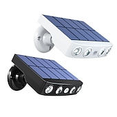 economico elettrodomestici-1/2 confezione da 4000 W lampada da parete solare girevole a LED per esterni impermeabile girevole 270 grandangolo pir sensore di movimento del corpo umano con staffa adatta per illuminazione stradale