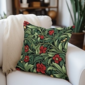 billige Ferieputetrekk-holly dobbel side putetrekk 1 stk mykt dekorativt firkantet putetrekk putetrekk for soverom stue sofa sofa stol