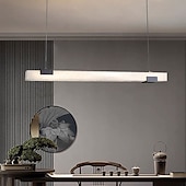 abordables Suspension-led pendentif lumières ligne desin marbre cuisine moderne foyer entrée luminaires plafond suspendu globe sur table blanc chaud 110-240v
