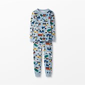 お買い得  男の子の3Dスポーツ＆ゲーム-男の子 3D 車載 パジャマセット 長袖 3Dプリント 秋 冬 活発的 クール 日常 子供 3〜12年 クルーネック 家 カジュアル 屋内 レギュラー