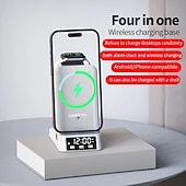 お買い得  ワイヤレス充電器-充電ステーション 25 W 出力電力 ワイヤレス充電ステーション 4 in 1 複数のデバイスの場合 セキュリティ保護 用途 Apple Watch 携帯電話 スマートウォッチ