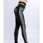 tanie -Damskie Wysoka talia Kwiatowy Moda Wygodne Wyszczuplenie brzucha Podnoszenie pośladków Wysoka elastyczność Obuwie sportowe Athleisure Czarny Niebieski Lato Wiosna Jesień Rurki
