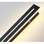 cheap Wall Sconces-Modern LED Wall Light, Indoor/Outdoor IP65 Waterproof Garden Light40/60/80/100/120cm Black Long Stripe Wall Light, Terrace Corridor Bedroom Living Room Wall Light 110-240V