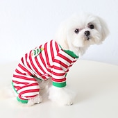 abordables Pijama-Perros Gatos Pijamas Moda Estilo lindo Invierno Suave Lavable Cómodo Navidad Exterior Casual Diario Ropa para perros for Bichón Frisé Caniche Pomerania Animal doméstico del bebé Mariposa