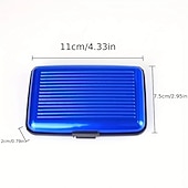 cheap Storage &amp; Organization-Aluminum Bank Card Holder Blocking Hard Case Wallet Solid Credit Card Anti-RFID Scanning Protect Card Holder