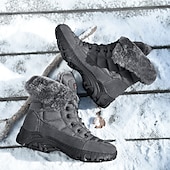お買い得  冬と雪のブーツ-ファー裏地付きメンズ断熱冬用スノーブーツ - 寒い天候や雪の降る条件に適した防水、滑り止めアウトドアブーツ