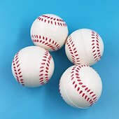 cheap Stress Relievers-4pcs PU Foam Ball Model Decompression Foam Sponge Venting Ball Foam Basketball Football Tennis Baseball Squeeze Toy