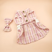 cheap Dresses-Dog Cat Dress Fashion Cute Winter Soft Washable Comfortable Outdoor Party Dog Clothing for Bichon Frise Poodle Pomeranian Baby Pet Papillon