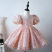 cheap Party Dresses-Girls&#039; 3D colour Dress Short Sleeve Summer Spring Wedding Party Cute Princess Kids 3-12 Years A Line Dress Tulle Dress Maxi Regular Fit