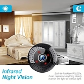 זול מצלמות רשת IP פנימיות-wifi hd אלחוטי ip מצלמת 4k 200w wifi מצלמת טלפון נייד ניטור מרחוק סוללה מובנית פונקציית ראיית לילה 140 מעלות זווית רחבה