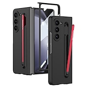 cheap Samsung Cases-Phone Case For Samsung Galaxy Z Fold 5 Flip Cover Pencil Holder Full Body Protective with S Pen PC