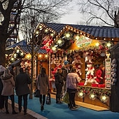 voordelige Batterij String Lights-0,3 m Verlichtingsslingers Kerst Starburst-verlichting 90/120/150/180/200 LEDs EL Warm wit Koel wit Blauw Vuurwerk / Starburst Lights Bruiloft Kerst decoratie Patio 5 V