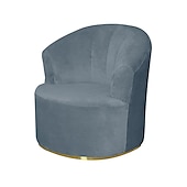 economico COPERTURA PRODURA E COPERCHIO SENZA ARGINE-Fodera per sedia girevole in velluto elasticizzato fodera per sedia casual accento stile moderno fodera per sedia con braccioli rotondi protezione per mobili addensare tessuto spandex lavabile