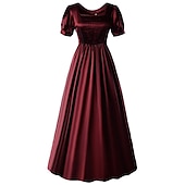 cheap Dresses-Victorian Medieval Renaissance Cocktail Dress Vintage Dress Tea Dress Prom Dress Women&#039;s Girls&#039; Costume Vintage Cosplay Party Masquerade Tea Party Dress