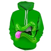 abordables Sudaderas con capucha para hombre-Wishine sudaderas con capucha unisex impresión digital 3d película de terror payaso sudadera pulóver top negro xl tops de calavera