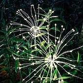 economico Luci paesaggistiche-1 confezione di fuochi d&#039;artificio decorativi natalizi a 8 funzioni ad energia solare, luce da prato montata a pavimento, matrimonio festivo, lampada decorativa impermeabile per esterni di Halloween