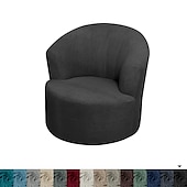 billiga Fåtöljskydd och armlöst stoltäckning-stretch vridbar stolsöverdrag vinröd klubbstol ledig stol underöverdrag accent modern stil rund fåtölj möbelskydd möbelskydd tjocka spandex jacquard överdrag tvättbar