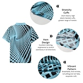  Per uomo Geometrico Magliette Polo a Nido d'Ape Maglia da golf Manica Corta Magliette polo Camicie con Colletto Business Casual Abbigliamento da vacanza Abbigliamento Formale Abbigliamento da festa
