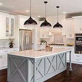 Недорогие Островные огни-Подвесная люстра с маленькими блестящими хрустальными бусинами, кованое железо, ретро-индустриальный стиль, с одной регулируемой цепочкой, черный 110-240В