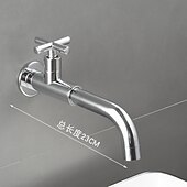 cheap Wall Mount-Wall Mounted Bathroom Sink Faucet, Brass Constructed Single Handle One Hole Long Reversible Spout Bath Mixer Taps for Bathroom Sink Tall Vessel in Black Chrome Antique Brass Silver