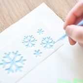 billiga väggstenciler-1 st lång remsa målarmall journal mesh multifunktionell ihålig spets linjal elevernas målarmall