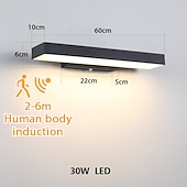 billiga utomhus vägglampor-led vägglampa belysningsarmatur antik vägglampa ip65 liner design utvändig vattentät rostsäker aluminium vägglampa lykta innergård trädgård balkong villa dekorativa lampor 110-240v