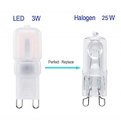 cheap LED Bi-pin Lights-10pcs Dimmable Super Bright G9 LED Light Bulb 3W 220V 2835 Lamp Cold White/Warm White Constant Power Light LED Lighting G9 Bulbs