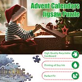 cheap Best Christmas Gifts-Christmas Advent Calendar Puzzle Toy Puzzle Creative Toy Christmas Calendar Puzzle for Christmas Gifts