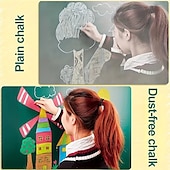 preiswerte Mal-, Zeichen- und Künstlerbedarf-24 farben staubfreie wasserlösliche kreide farbe löschbaren stift schule lehrer spezielle tafel stift student malstift set für kind