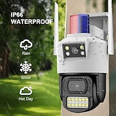 cheap Outdoor IP Network Cameras-2MP Dual Lens Security WIFI Camera Outdoor V380 Pro Smart Home Waterproof Wireless Speed Dome CCTV Camera Auto Tracking