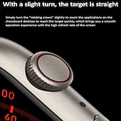 cheap Smartwatch-HK9 PRO MAX Smart Watch 2.02 inch Smartwatch Fitness Running Watch Bluetooth Pedometer Call Reminder Fitness Tracker Compatible with Android iOS Women Men Long Standby Hands-Free Calls Message