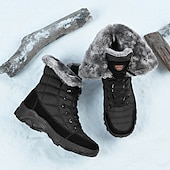 お買い得  冬と雪のブーツ-ファー裏地付きメンズ断熱冬用スノーブーツ - 寒い天候や雪の降る条件に適した防水、滑り止めアウトドアブーツ