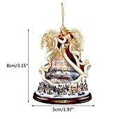 voordelige Kerstboomversieringen-kerstboomversiering, kerstman 2d acryl hangende ambachten autohanger kerstcadeau woondecoratie