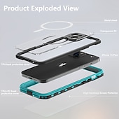 Недорогие Чехлы для iPhone-Чехол для iPhone 15 Pro Max Plus iPhone 14 Pro Max Plus iPhone 13 Pro Max водонепроницаемый чехол со съемной защитой полнрошного двойного стороннего доспеха ABS+PC