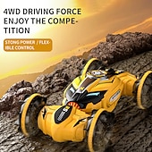 Недорогие радиоуправляемые автомобили-Jjrc маленький автомобиль-амфибия с дистанционным управлением для детей, полноприводный автомобиль с датчиком жестов, двухсторонняя деформация, трюковый автомобиль