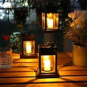 billige Landskapslys-2stk 1stk solcelledrevet bakkemontert dobbeltbruk utendørs hage landskapslampe retro palasslampe vindlampe feriefest lyslampe