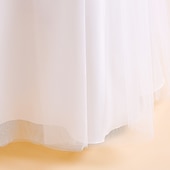 preiswerte Partykleider-kinderkleidung Mädchen Party Kleid Feste Farbe Ärmellos Formal Leistung Hochzeit Rüschen Elegant Prinzessin Baumwolle Maxi abendkleider Blumenmädchenkleid Frühling Herbst Winter 4-12 Jahre Wei