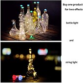 economico Striscie luci a batteria-elegante festa di nozze ricevimento 20 confezioni luci per bottiglie di vino 2m con tappo di sughero – mini luci a led a batteria per fai da te casa giardino festival decor