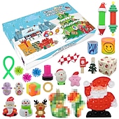 cheap Best Christmas Gifts-Christmas Advent Calendar Blind Box,Christmas Blind Box Children&#039;s Party Gift Decompression DIY Hand Tear Countdown Calendar Blind Box Christmas Toys for Christmas Gifts
