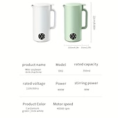 economico Elettrodomestici da cucina-Spremiagrumi portatile completamente automatico con interruttore di sicurezza con controllo touch e macchina per latte di soia da 350 ml &amp; miscelatore