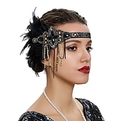 preiswerte Zubehör und mehr-Vintage 1920er 1930er Flapper-Stirnband Hochzeitsgast Weihnachten Weihnachtsgeschenke Hochzeitsempfang Stirnband Ganzjahres