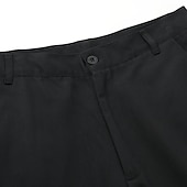 abordables Chinos-Homme Pantalon Chino pantalon été Pantalons décontractés Zippé Plein Confort Respirable Casual du quotidien Vacances Mode basique Noir Kaki