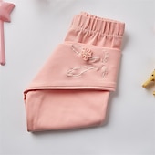 abordables Bas-Leggings Enfants Fille Couleur unie Actif Ruché Ecole Coton 3-7 ans Printemps Noir Blanche Rose Claire