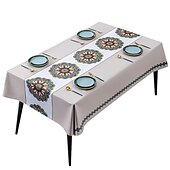 cheap Tablecloth-Waterproof Tablecloth PVC Oilproof Rectangle Table Cloth Table Cover for Party, Family Dining, Restrant