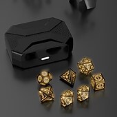 Недорогие игры и аксессуары-Светодиодные светящиеся кости DND, набор из семи предметов «Дракон и подземелье», теплый дышащий свет