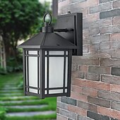 baratos luzes de parede ao ar livre-luminárias de parede externas com sensor do anoitecer ao amanhecer lanternas de parede externas à prova d&#039;água iluminação montada na parede persianas de vidro para entrada da porta da frente do pátio